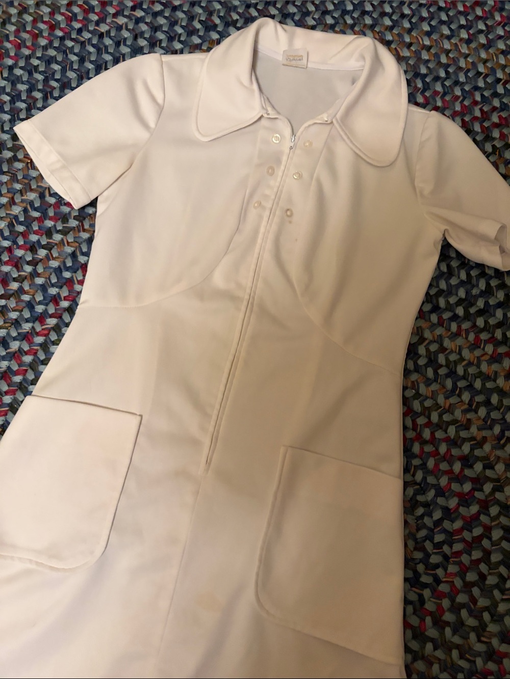 True Vintage JC Penny Nurse Uniform Mini Dress 60s
